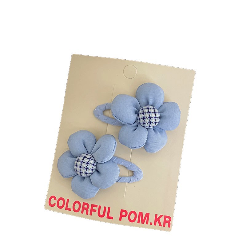 Primavera nueva flor paño horquilla niño dulce lateral pelo roto abrazadera bebé elástico cola de caballo cabeza cordón mujer Item Picture