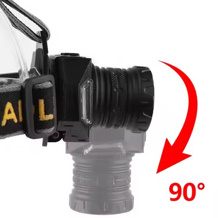 Cross-border blast laser blanco luz fuerte sensor faro recargable al aire libre pesca nocturna zoom multifuncional luz de emergencia de larga duración Specification image