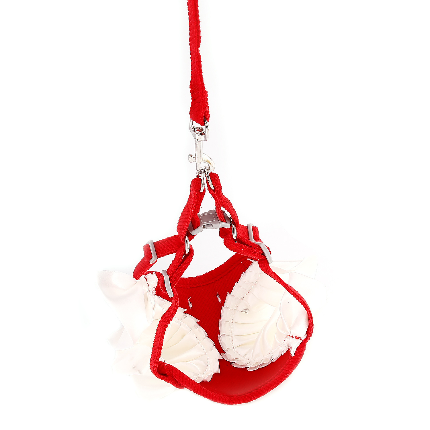 Pet cats, dogs, small dog vests, chest straps, leash, dog and cat walking leash, Korean-style lace bow Application Scenario