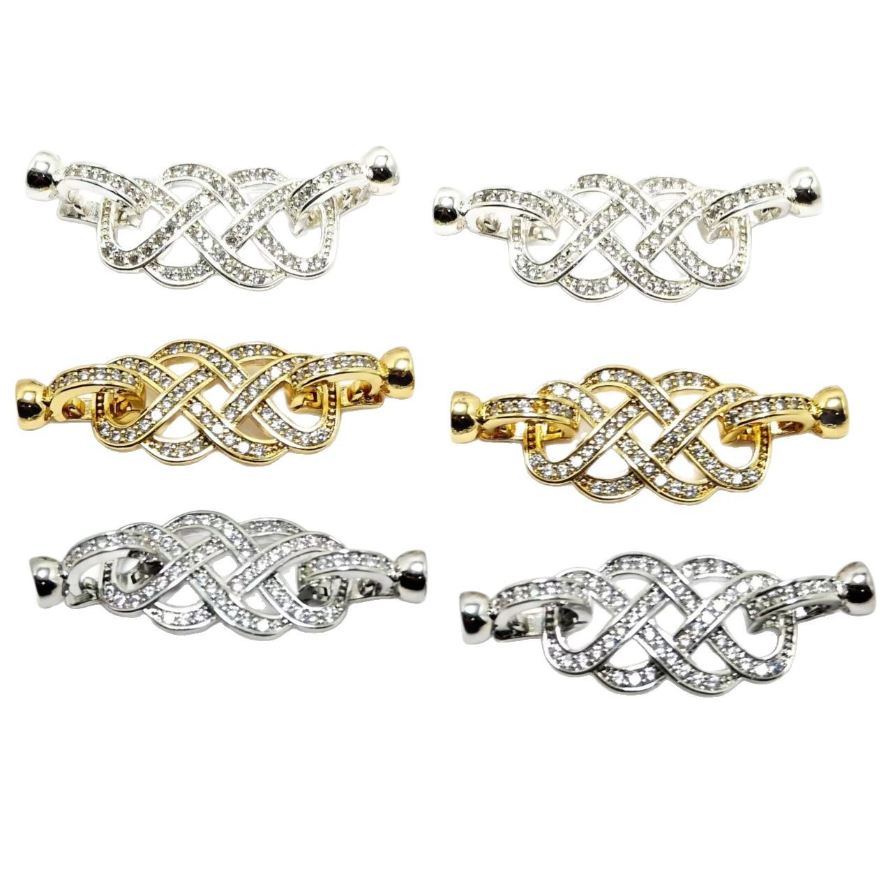 Pearl necklace buckle, 8-shaped buckle, handcrafted end buckle, connecting buckle, mother-and-child buckle, sweater chain, universal buckle, DIY accessories Item Picture