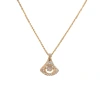 A light luxury, fashionable and high-end zircon fan-shaped pendant necklace with a unique and niche design, exquisite and versatile collarbone chain accessory Item Picture