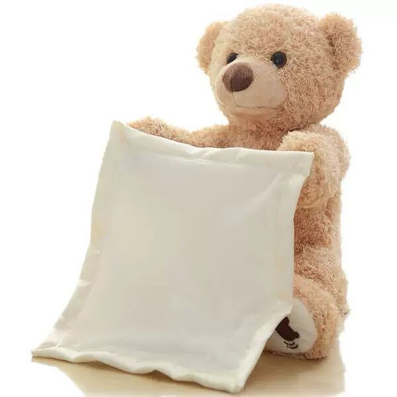 Hide-and-seek, hide-and-seek, blindfolded, shy little bear, electric plush toy, cross-border Amazon Item Picture