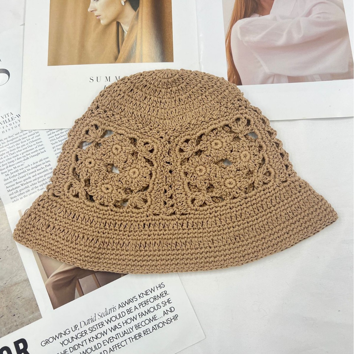 Cross border handwoven sombrero de pescador algodón versátil sombrero de lavabo primavera verano nuevo estilo simple sombrero de lana elegante sombrero vintage Application Scenario