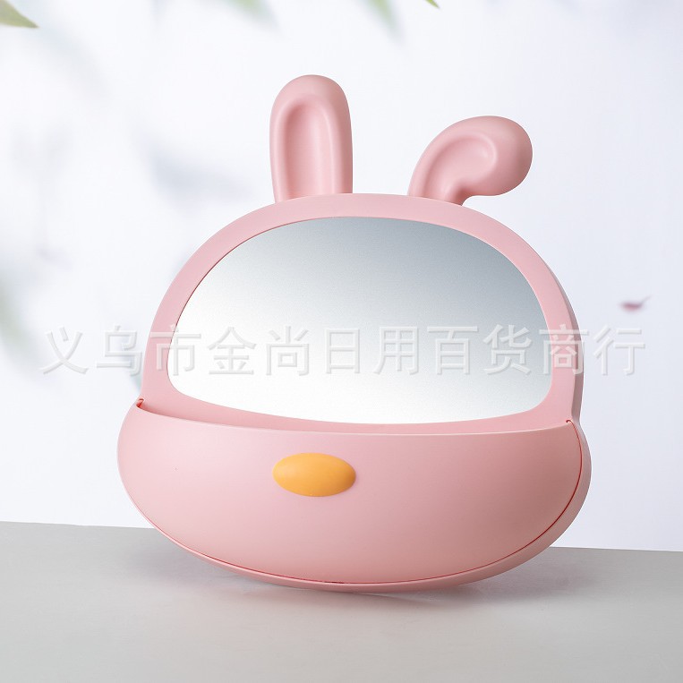 Cute animal makeup mirror, student dormitory desk, home dressing mirror, household standing high-definition cartoon beauty mirror Application Scenario