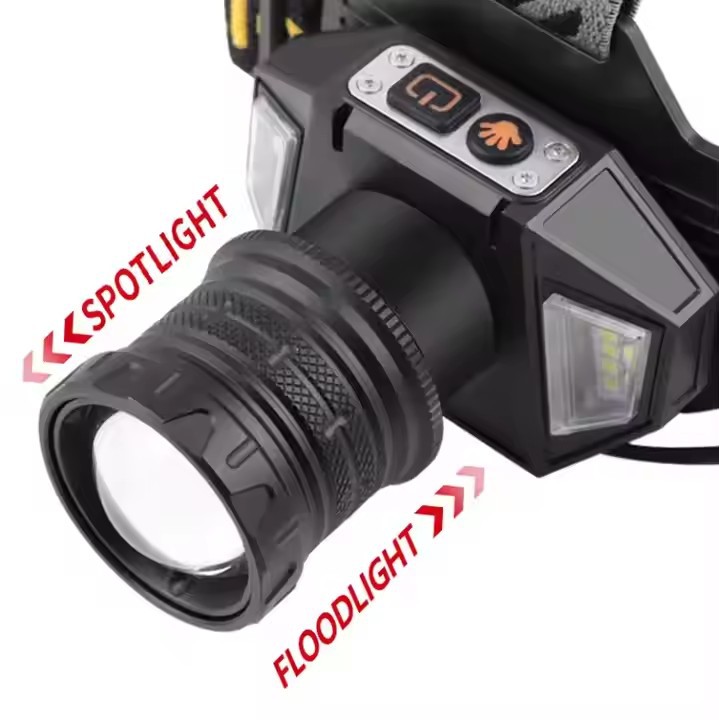 Cross-border blast laser blanco luz fuerte sensor faro recargable al aire libre pesca nocturna zoom multifuncional luz de emergencia de larga duración Application Scenario