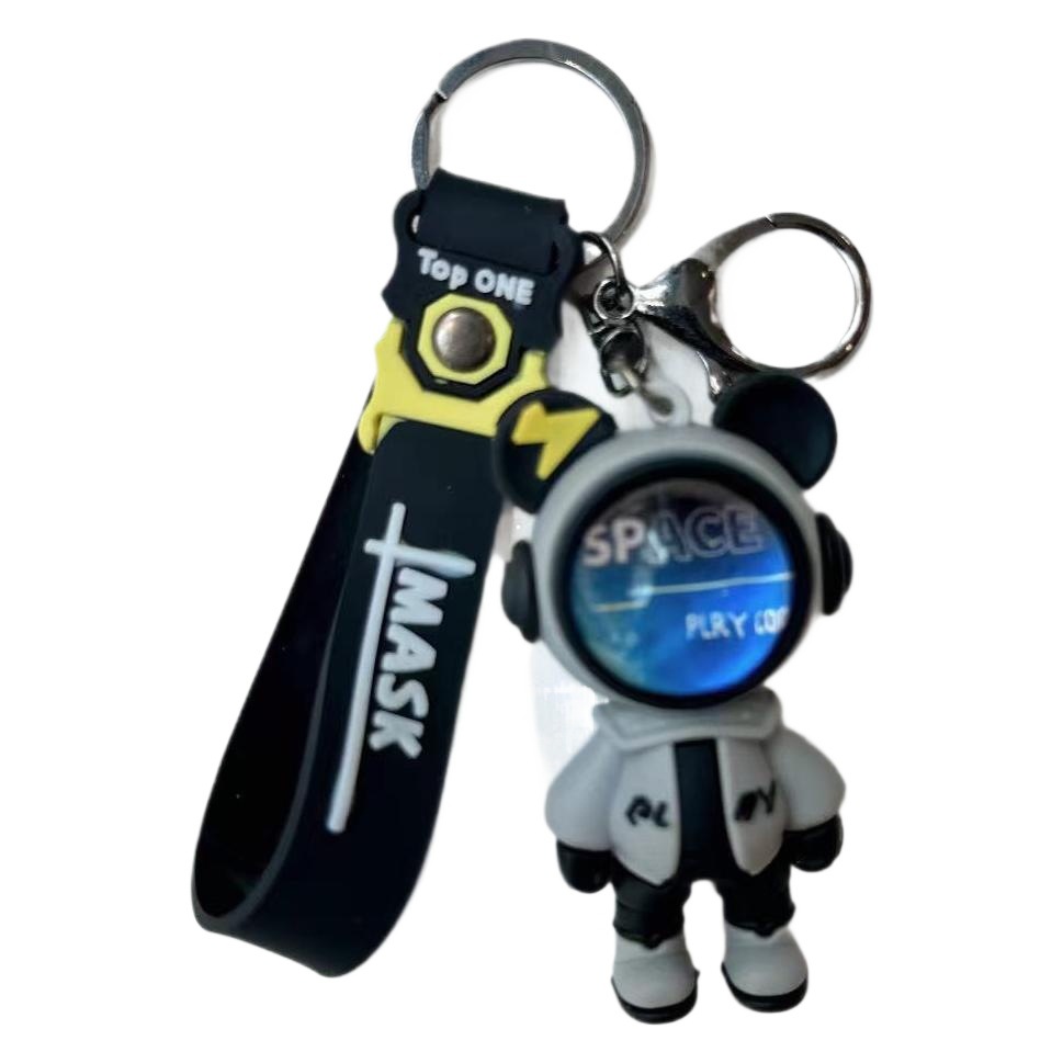 Cool Space Hero Bear Keychain, Cartoon Cool Car Key chain, student schoolbag pendant, Small gift wholesale Item Picture