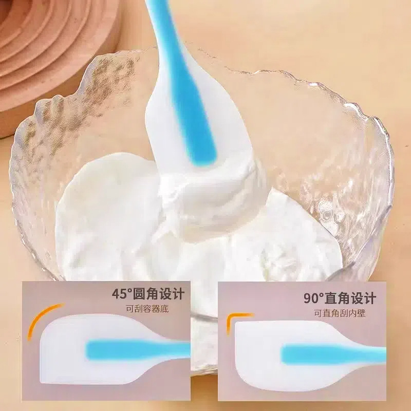 蛋糕抹刀半透明一体式食品级耐高温搅拌奶油刮板硅胶刮刀烘焙工具细节图