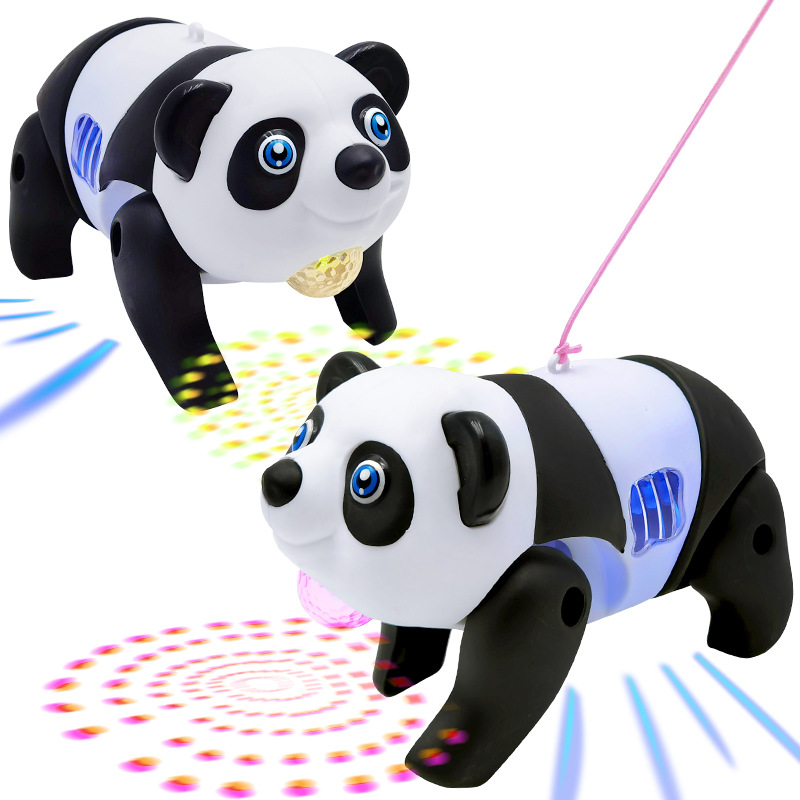Electric leash, panda, children's leash, learning to walk, light, music, walking, giant panda, crawling, red panda, street toys Item Picture