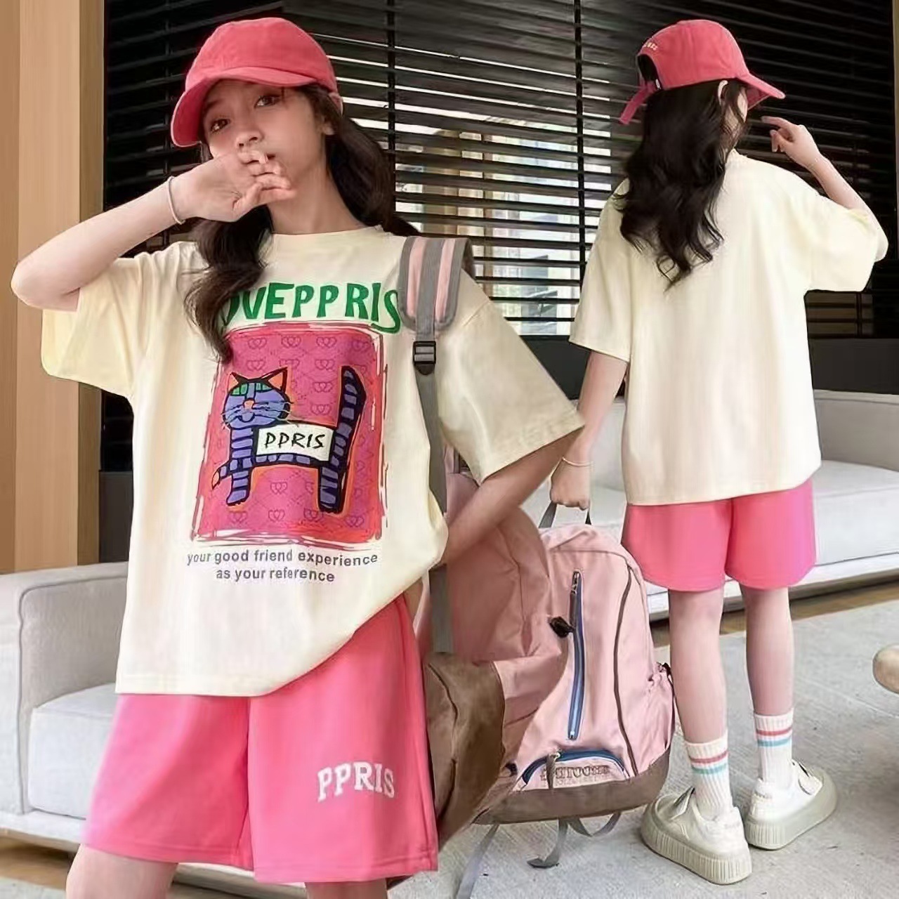 新款女童短袖t恤夏装2026儿童夏款中大童女孩百搭上衣夏季潮休闲