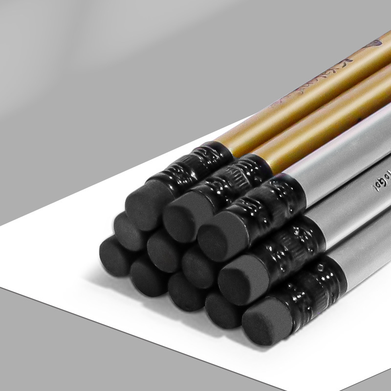 yalong Foreign Trade HB pencils, gold and silver bicolor pens with erasers, children's pencils and student pencils wholesale Application Scenario