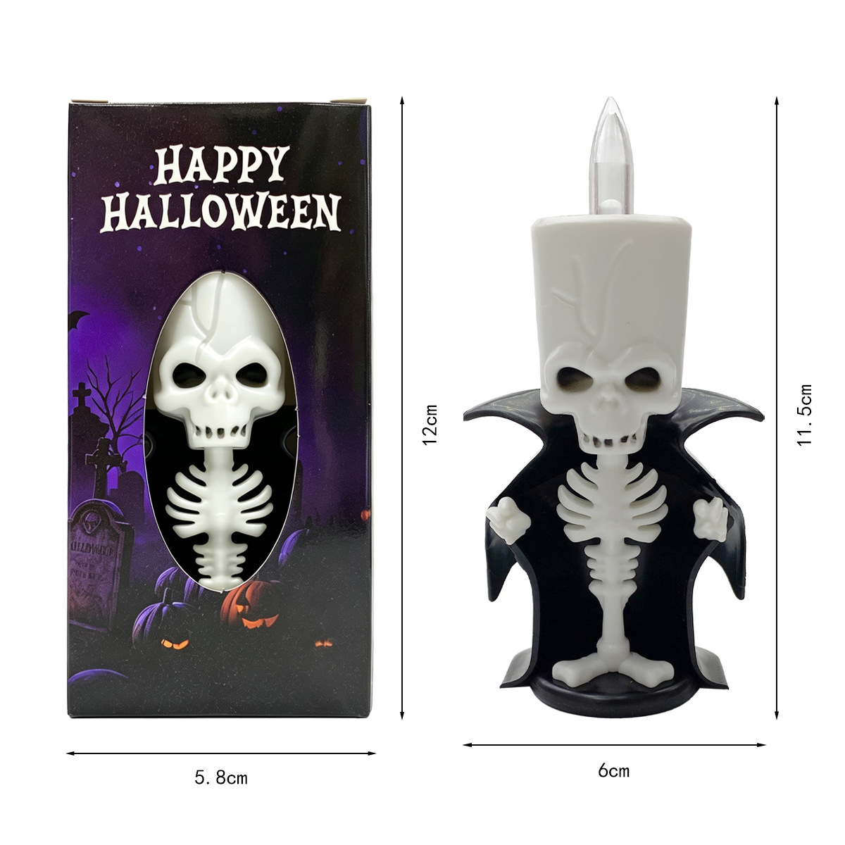 New personalized Halloween scene decoration Gothic figurette, dark and terrifying skull candle light atmosphere figurette Application Scenario