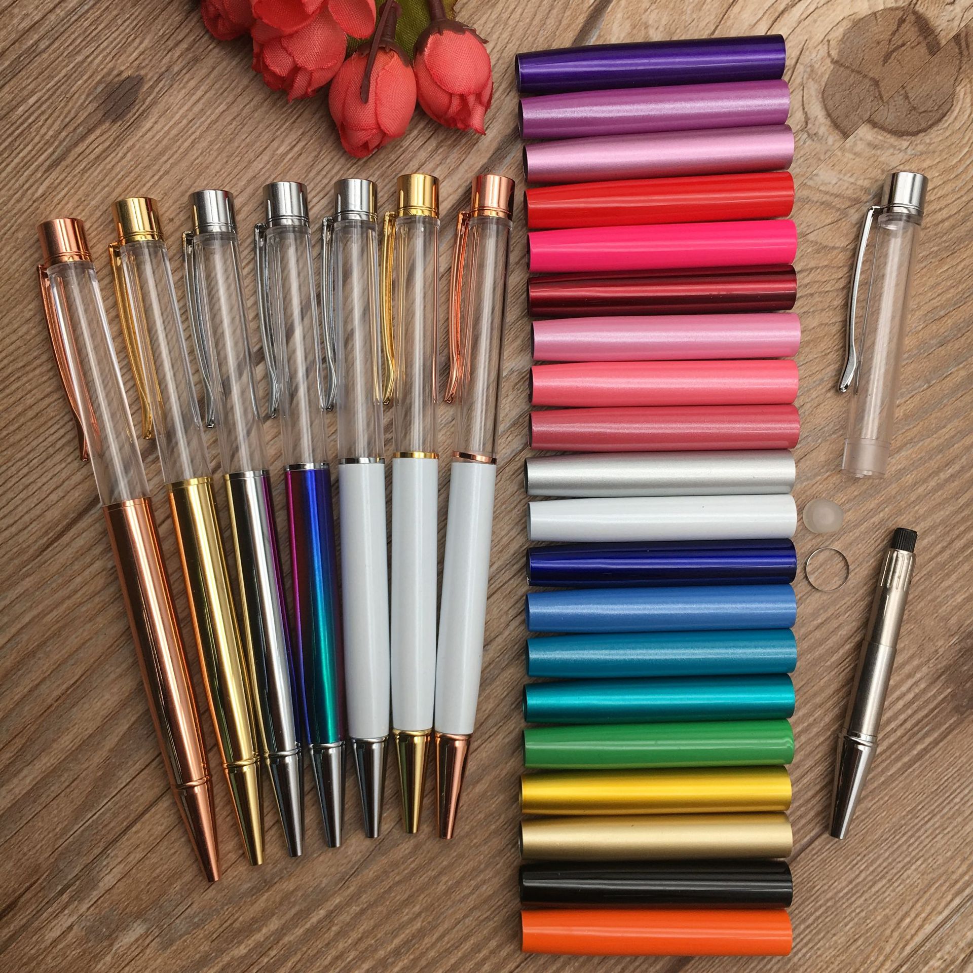 diy DIY oil pens, metal ballpoint pens, empty barrel pens, crystal pens and empty tube pens Application Scenario
