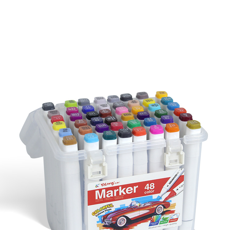 YALONG Foreign Trade's best-selling 24-color marker pen double-pointed artistic paint marker pen Item Picture