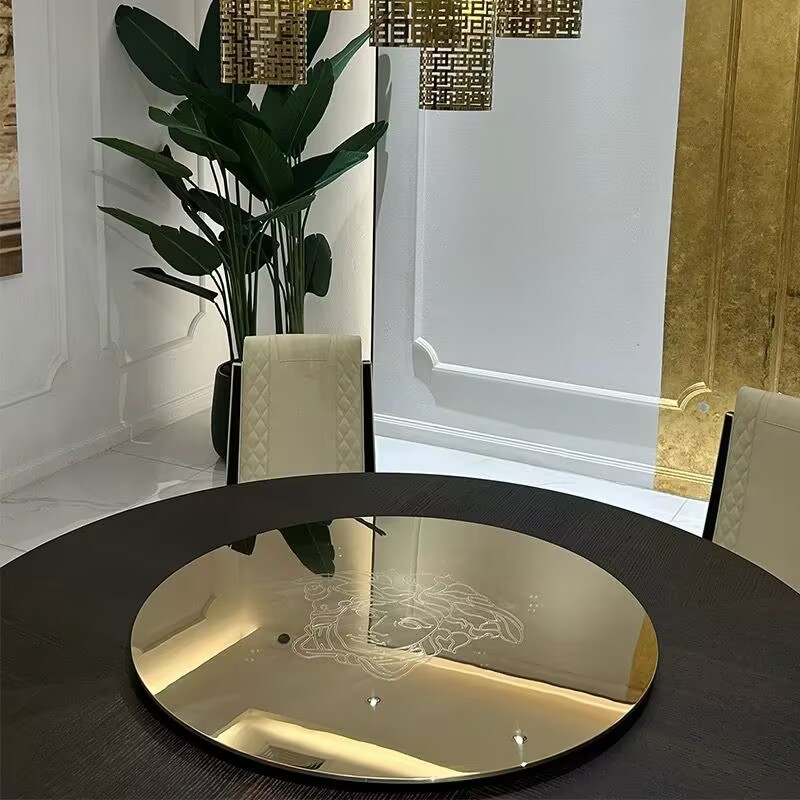 Star Factory wholesals Italian light luxury solid wood round table banquet private dining room for six people per table Application Scenario