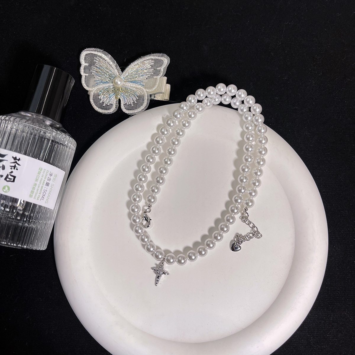 Non-fading starlight patchwork pearl necklace 2024 new style simple pendant necklace, exquisite, shiny, versatile and fashionable Application Scenario