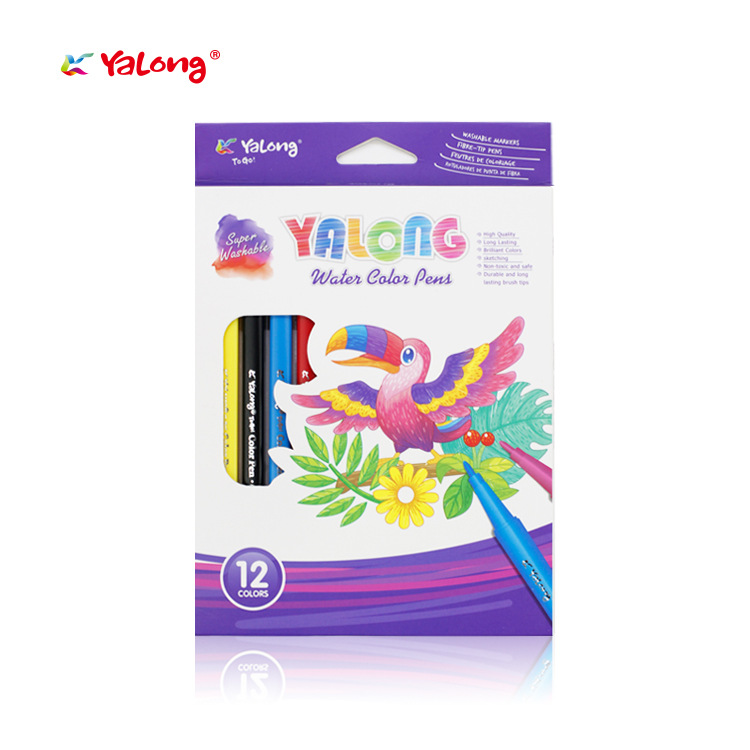 Yalong wholesale watercolor pens with fine tips and 12-color painting tools for children Application Scenario