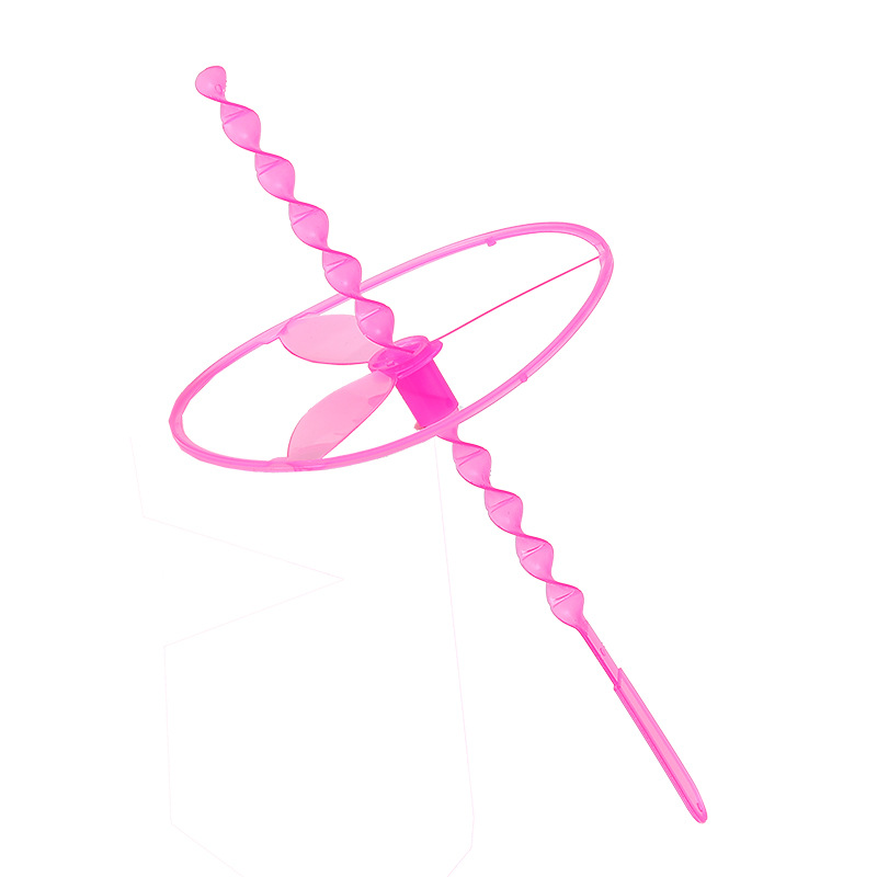 不发光手推飞碟 飞天仙子 益智儿童 塑料竹蜻蜓 地摊热卖玩具批发白底实物图