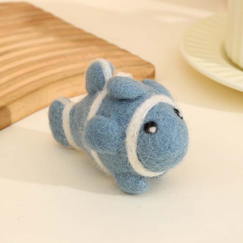 Underwater World Dolphin Handmade wool Felt pendant, decorative creative bag, cute factory wholesale Original design details Picture