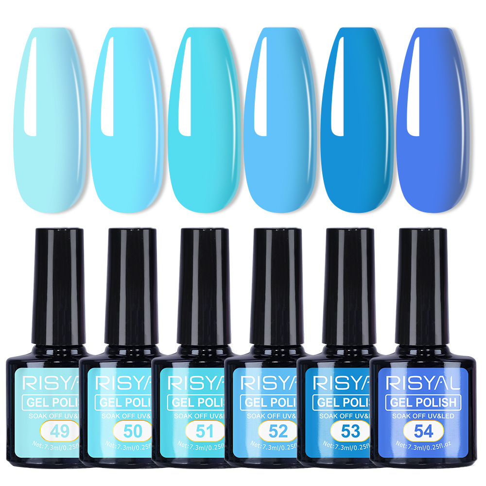 shanilak Nail Art Factory's new Gel polish blue cross-border phototherapy gel Nail Polish color Gel Nail Polish wholesale Item Picture