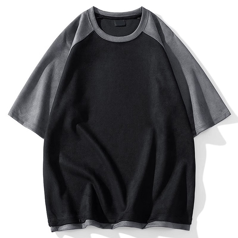 Color sólido peso libras raggle manga corta hombre verano nueva gamuza body tops casual legging tops details Picture