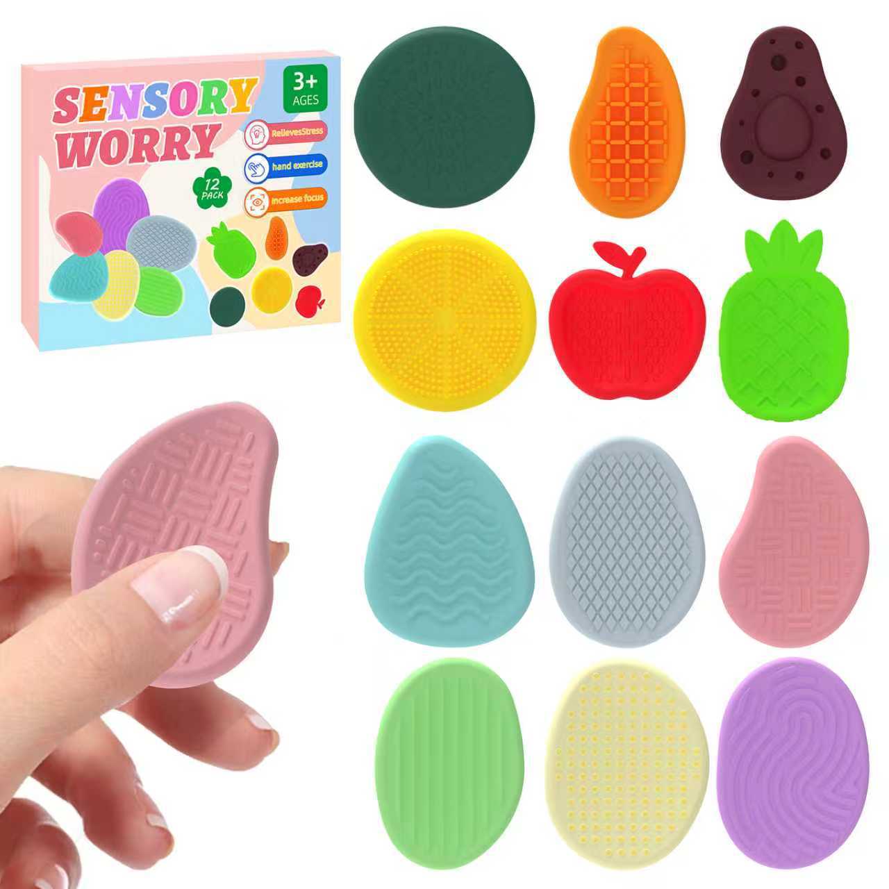 Fidget Toys children's sensory fruit texture is soft and suitable for children who are irritable and hyperactive to relieve stress and pinch