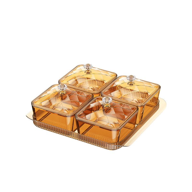 The new Chinese-style fruit plate is used in the living room coffee table to store dried fruits and melon seeds, candy plates, snacks and refreshments, and fruit plates Item Picture