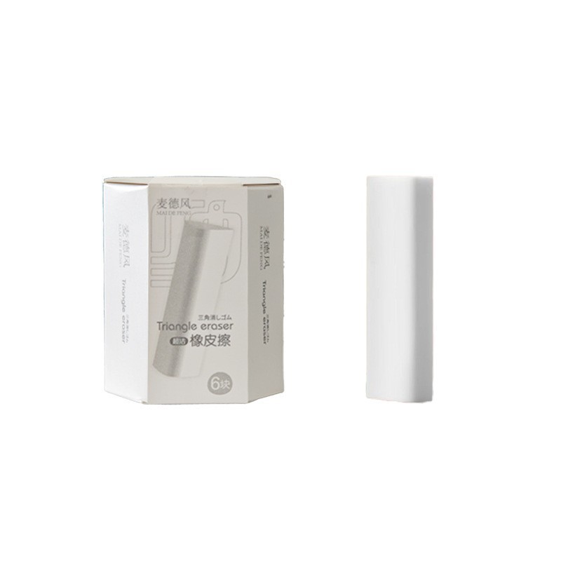 Super clean triangular eraser for collecting chips, less chips, simple eraser for kindergarten and primary school students, special eraser for art exams Item Picture