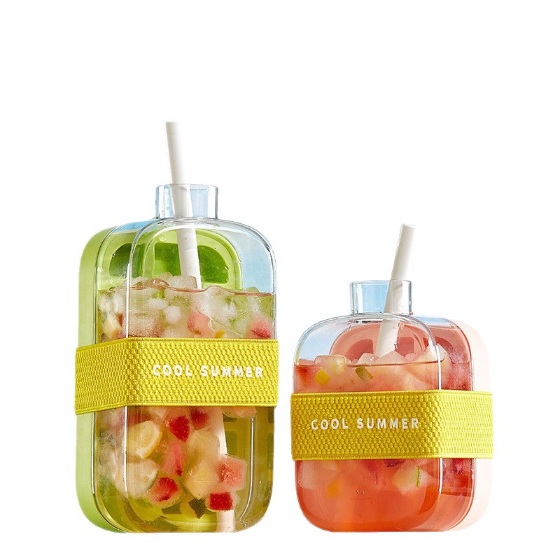 Cross-border ice cube tray water bottle two-in-one press water filling ice bucket, ice box, ice maker, high appearance level portable ice cube mold Item Picture