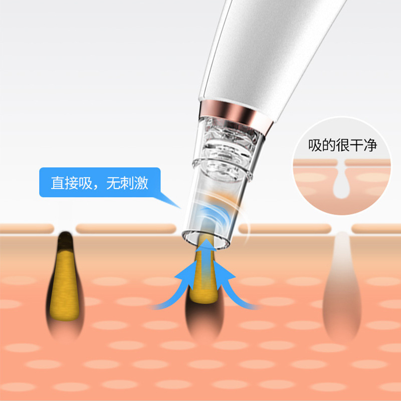 New cross-border blackhead removal device, pore and acne extraction small bubbles, rechargeable blackhead removal device, cleaning and beauty device full figure