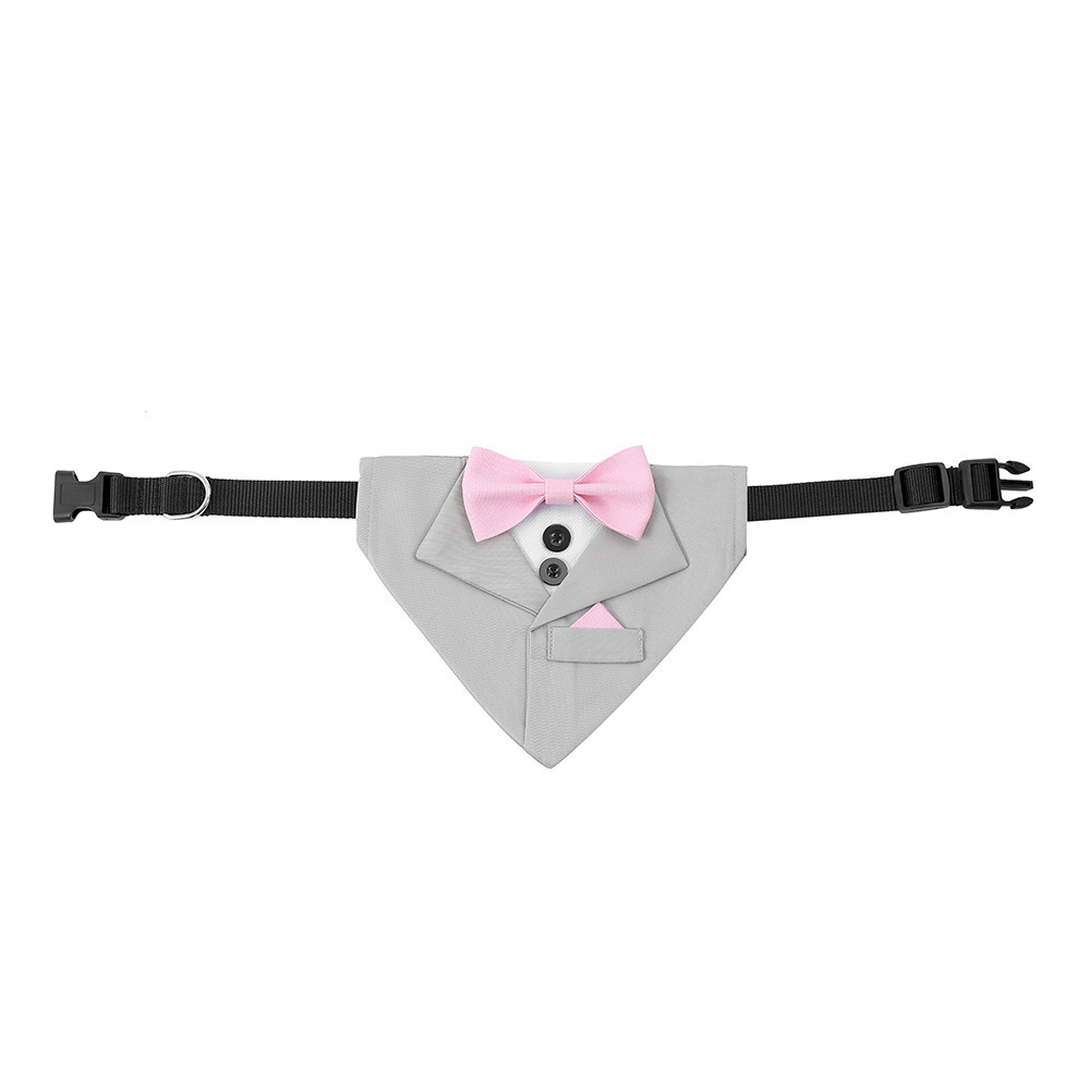 Cross-border new stylish suits, pet saliva wipes, pet collars, pet triangular wipes, party and wedding cat and dog decorations Specification image