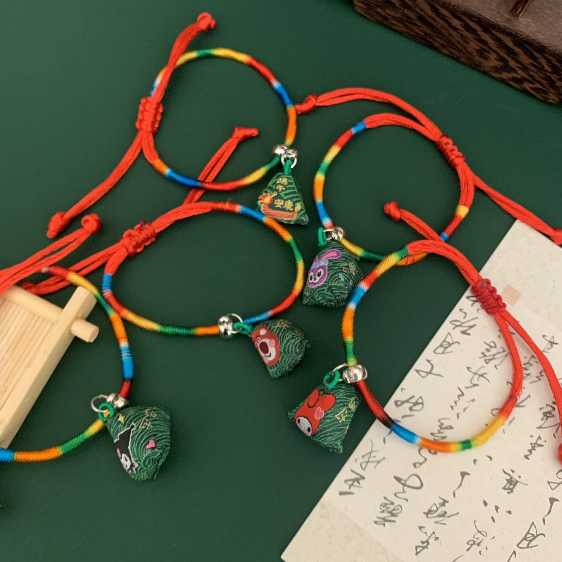 Wholesale of colorful rope bracelets for the Dragon Boat Festival, 2024 new style, hand-woven finished bracelets for children, babies, infants and adults details Picture