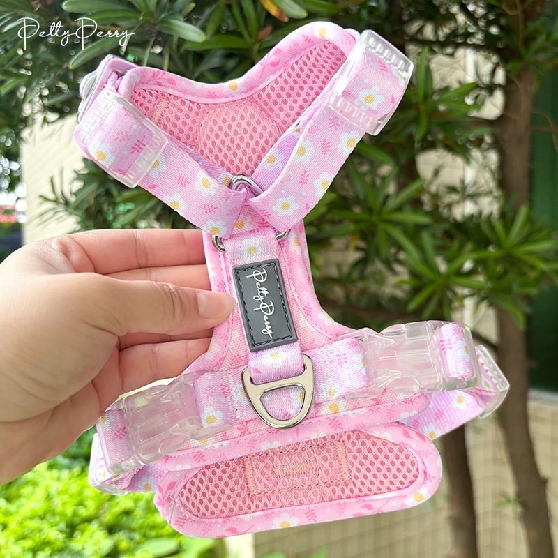 派瑞跨境牵引绳透气防水防爆冲中小型犬宠物狗链狗胸背遛狗绳胸带