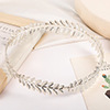 Korean-style metal leaf headband, high top of the head, women's chanel-style design, popular headbands in Europe and America, cross-border wholesale on Amazon Specification image