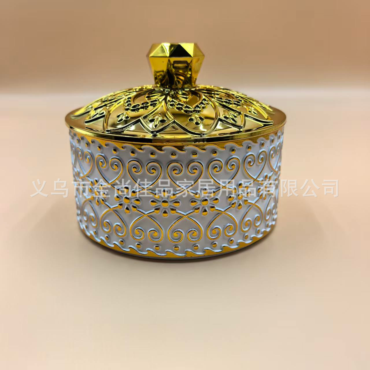 Storage jar Cross-border Amazon best-selling storage box sealed jar three-piece set with gilded sugar in Southeast Asia and the Middle East Specification image