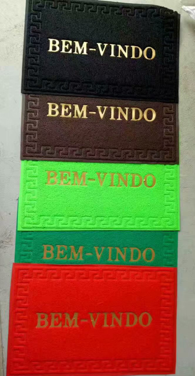 拉丝喷丝发泡底 葡文葡萄牙语BEMVINDO除尘刮泥客厅门垫入户地垫细节图