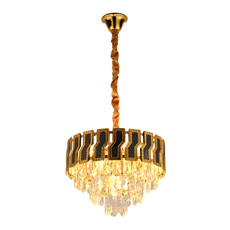 复式楼客厅大吊灯北欧现代轻奢水晶楼梯长吊灯酒店别墅餐厅吊灯