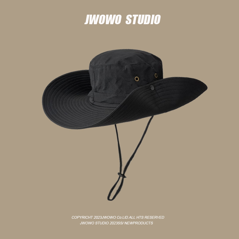 Large eared outdoor hiking fisherman's hat Women's summer thin western cowboy hat sun protection fishing hat men Specification image