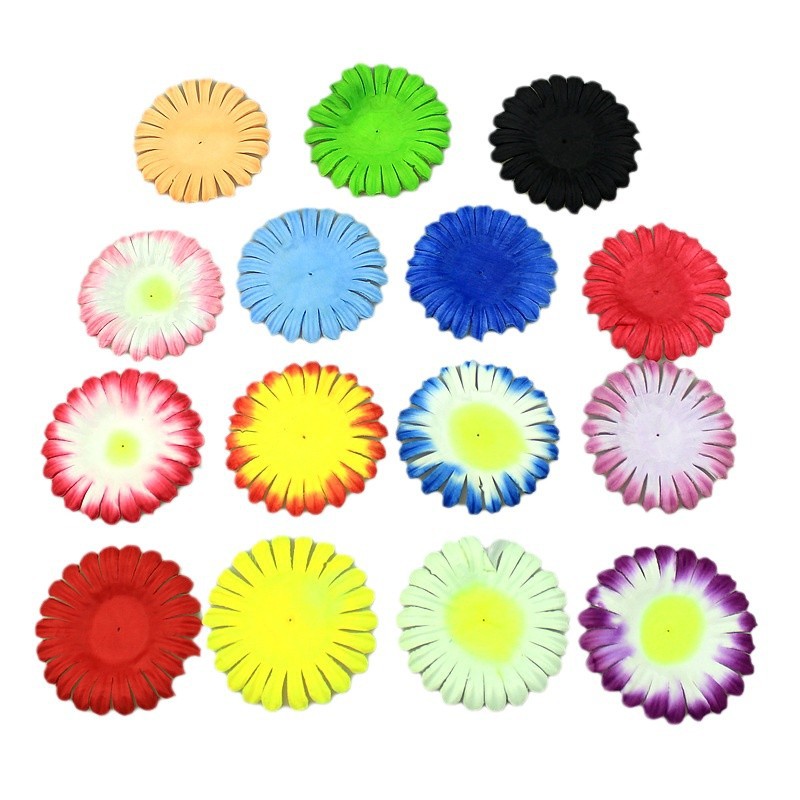 义乌清明节花片材料仿真菊花瓣管菊管菊仿真绢花人造康乃馨无纺布白底实物图