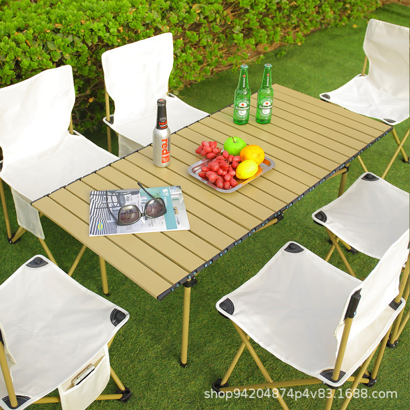 Outdoor folding table, egg roll table, portable camping table and chair set, picnic chair complete set of equipment and supplies details Picture