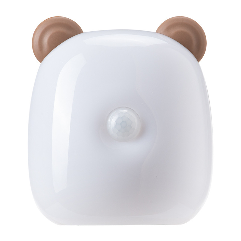 Wholesale export of battery-powered smart cartoon human body sensor night light for baby feeding, eye protection, weak light bedroom sleep light Item Picture