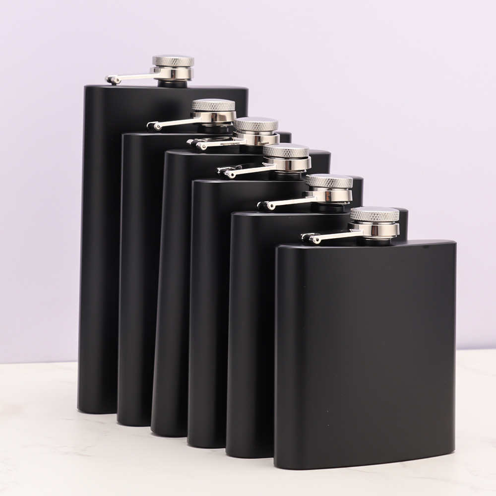 厂家直供2两-12盎司不锈钢酒壶小酒壶户外随身便携酒具白酒瓶