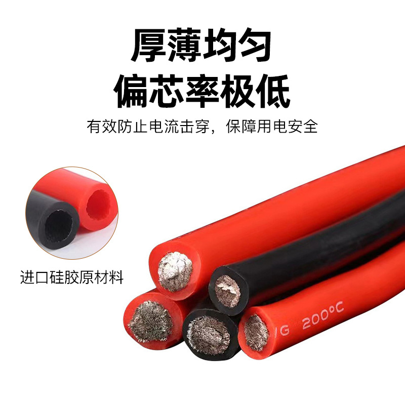 High-temperature resistant up to 200 degrees, 22AWG super soft silicone wire, new energy lithium battery electronic wire, industrial machine wire copper core Specification image