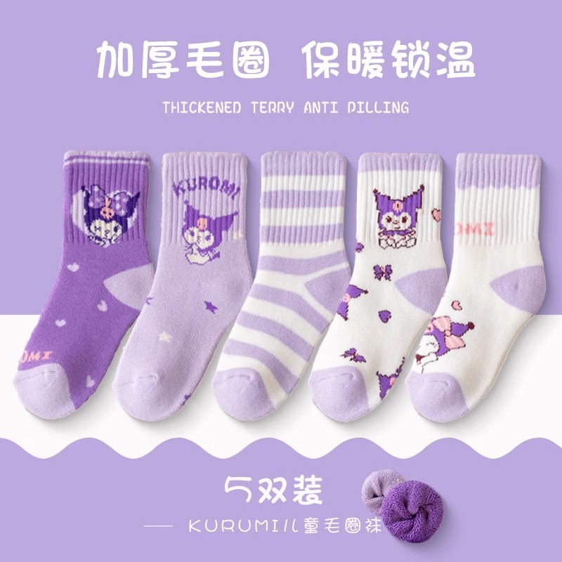 袜子/长筒袜女士秋冬潮流/高筒袜子纯棉/棉袜子保暖/羊绒袜白底实物图