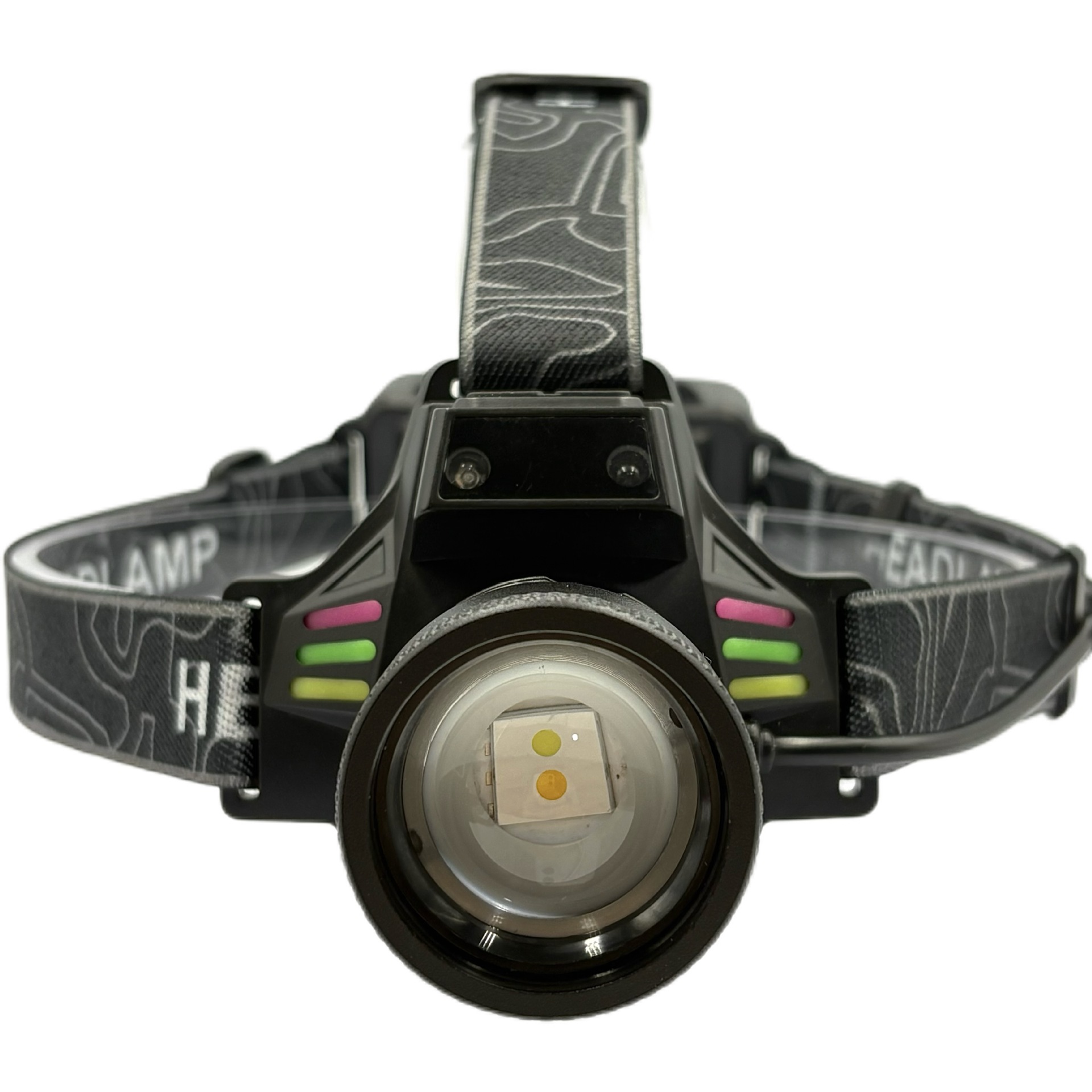 The sensor headlamp features long-lasting dual lithium batteries, ultra-bright waterproof charging, and is an outdoor head-mounted light source that can be customized and zoomed Item Picture