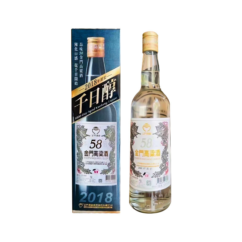 Taiwan imported Kinmen Sorghum Liquor 58 Degrees, 600ml 1000-day alcohol, Grain Liquor for banquets and gifts, Clear Aroma Type Baijiu 2018 Application Scenario