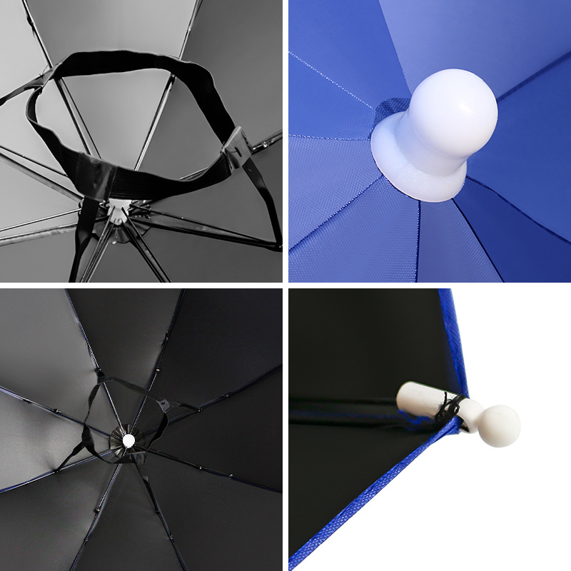 Head-mounted umbrellas for fishing, portable sun umbrellas, large outdoor folding umbrellas, UV and wind protection wholesale Specification image