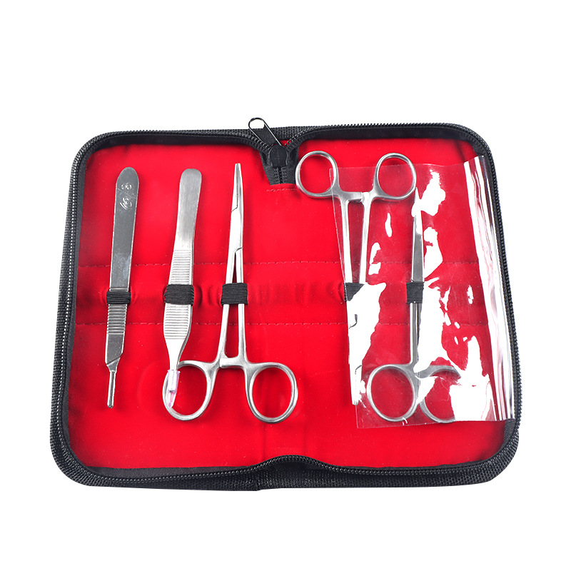 Surgical suture practice instrument kit, instrument package, teaching and training silicone module tool set, for medical students' practice Specification image