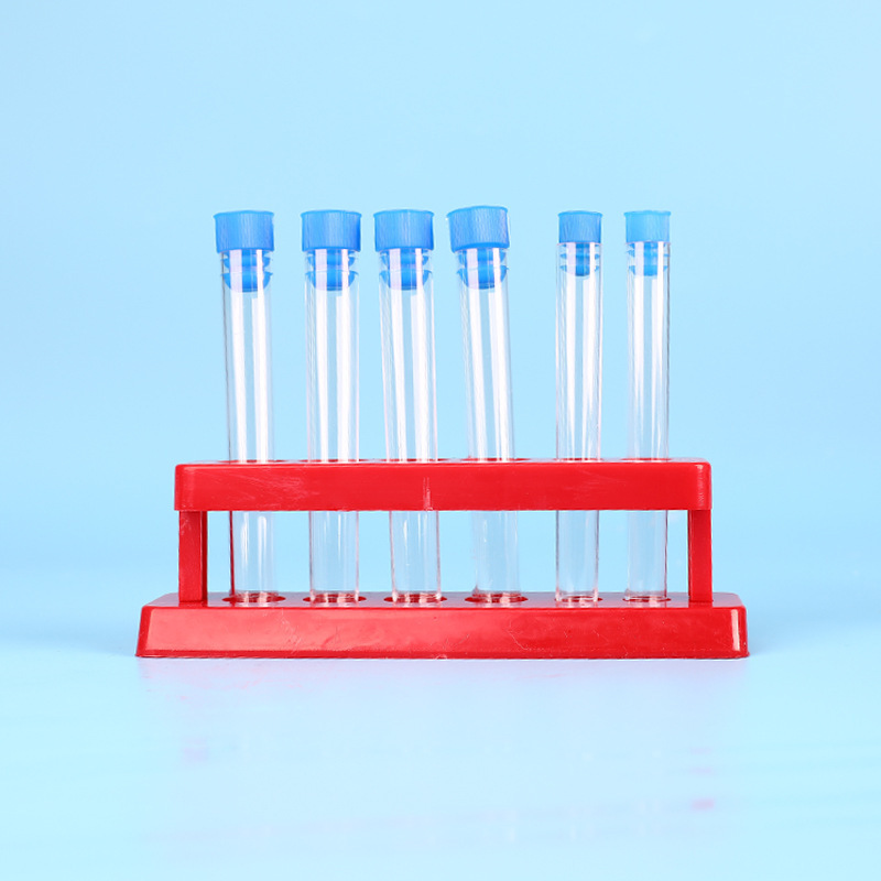 Children's science experiment set accessories Teaching AIDS six-hole plastic test tube rack, specially designed for biochemical experiments in kindergartens Application Scenario