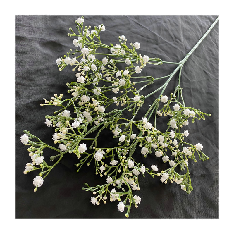 仿真花DIY发饰配件/假花/5朵塑膠花/仿真花/假花批发白底实物图