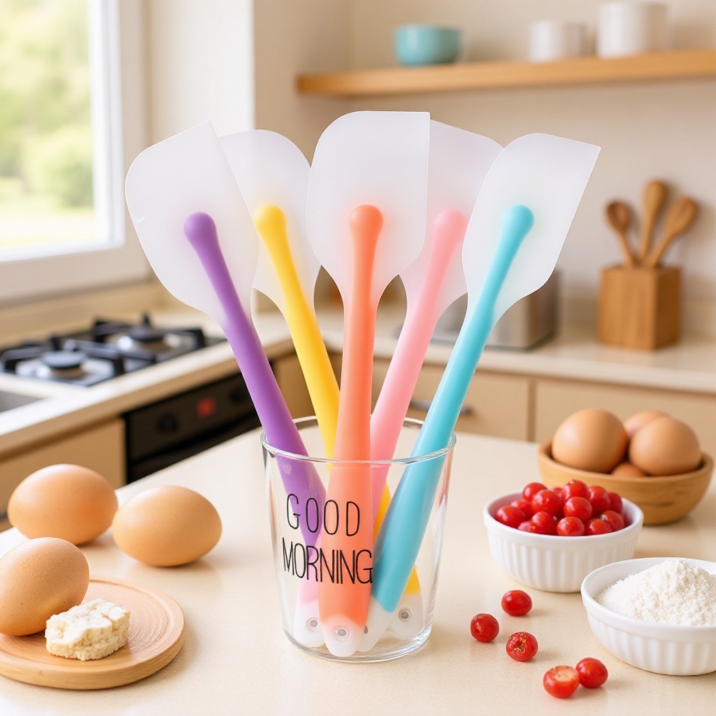 硅胶刮刀一体式奶油抹刀铲子牛轧糖芝士面糊烘焙工具耐高温果酱铲